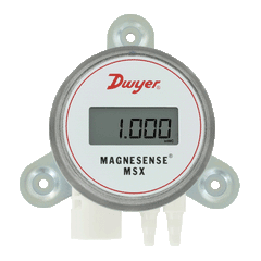 Dwyer MSX-W12-IN Series MSX Magnesense Differential Pressure Transmitter, 1% FSO accuracy wall mount, uni-directional, range 2 (1, 2, 3, 5" wc) | Blackhawk Supply