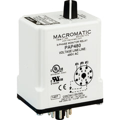 Macromatic PAP208 3-phase monitor relay | 208 VAC | 8 pin SPDT relay | phase loss | phase reversal | undervoltage with adjustable undervoltage trip | Blackhawk Supply