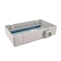 PE6020-GY | Plastic NEMA1 enclosure 4.28 x 7 x 2 with 2.75 in. mounting track Grey lid | Functional Devices