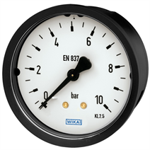 Wika 4231333 111.16 1.5 | 200 psi 1/8 NPT center back mount | Bourdon Tube Pressure Gauge | ABS Plastic or Painted Steel Case Standard Series - Lower Mount | Blackhawk Supply