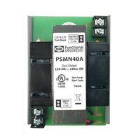 PSMN40A | Power supply,120Vac to 24Vac, 40VA, W/MT212-4, fits 2.75 or 3.25in Track | Functional Devices