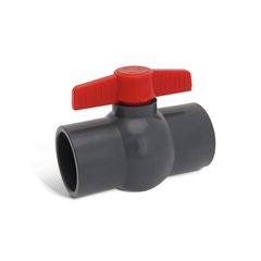 Hayward QVC1025TSEG 2-1/2" PVC Gray QVC Compact Ball Valve w/EPDM o-rings; TPV seats; threaded end connections | Blackhawk Supply