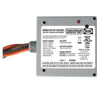 RIB02P30-NONC | Enclosed Relay 30Amp DPST-NONC 208-277Vac | Functional Devices