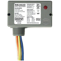 RIB2402D | Enclosed Relay 10Amp DPDT 24Vac/dc/208-277Vac | Functional Devices