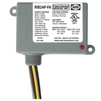 RIB24P-FA | Enclosed Relay 20Amp DPDT polarized 24Vdc, 24Vac | Functional Devices