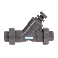 Hayward SLC10125SU 1-1/4" PVC Spring-Loaded True Union Y-Check Valve w/FPM o-ring seal, socket end connections | Blackhawk Supply