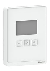 Schneider Electric SLPWLCX SpaceLogic SLP Series Sensor, Room, CO2, Temperature, LCD, BACnet MSTP/Modbus Outputs with Optimum White Housing | Blackhawk Supply
