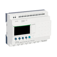 SR3B261B | Modular smart relay Zelio Logic - 24 I O - 24 V AC - clock - display | Square D