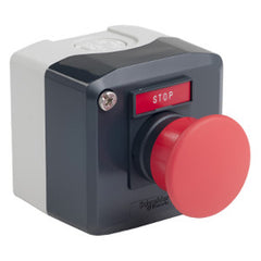 Square D XALD164H29H7 Harmony XALD Complete Control Station, 1 Mushroom Head Pushbutton, Red STOP 1 NC, NEMA 4X, 13 | Blackhawk Supply