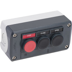 Square D XALD321S1H7 Harmony XALD Complete Control Station, STOP-CLOSE-OPEN, Light Gray Base, Dark Gray Cover, NEMA 4X, 13 | Blackhawk Supply