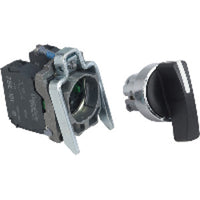 XB4BJ53 | Harmony Black Selector Switch, 22mm, 3-Position, Spring Return, 2 NO, 600V | Square D by Schneider Electric