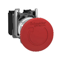XB4BS84441 | Harmony Red Emergency Stop, 22mm, Latching Turn Release, 2 NC + 1 NO | Square D
