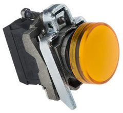 Square D XB4BVB5 Harmony Orange Complete Pilot Light, 22mm, Plain Lens with Integral LED 24V | Blackhawk Supply