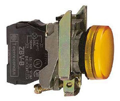 Square D XB4BVM5 Orange Complete Pilot Light 22mm plain lens with integral LED 230-240V | Blackhawk Supply