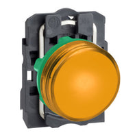 XB5AVB5 | Harmony Complete Pilot Light, 22mm, Orange, 24V AC/DC 50/60 Hz, NEMA 4X, 13 | Square D
