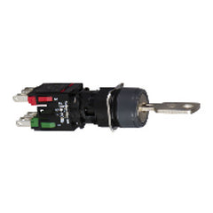 Square D XB6AGC5B Harmony Black Complete Selector Switch, 16mm, 2-Position Stay put 1 NO + 1 NC Ronis 200 | Blackhawk Supply