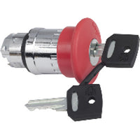 ZB4BS944 | Red 40mm Emergency Stop, Switching off Head 22mm Trigger and Latching Key Release | Square D