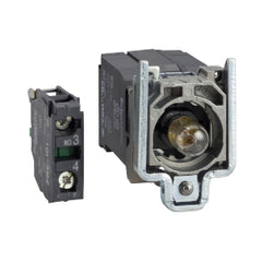 Square D ZB4BW031 Light block with body/fixing collar with BA9s incandesc. bulb 110...120V 1NO | Blackhawk Supply