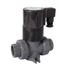 Hayward SV50050SV 1/2"Natural PVDF Solenoid Valve w/FPM o-rings; 120VAC Coil; Socket Fusion (IPS) Ends | Blackhawk Supply