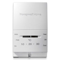 T834N1010 | VERTICAL 1 HEAT/1 COOL MECHANICAL THERMOSTAT. TERMINALS: R, RC, G, Y, W, O, B. SCALE: 10-32C. SYSTEM SWITCH: HEAT/OFF/COOL. FAN SWITCH: AUTO/ON. | Resideo
