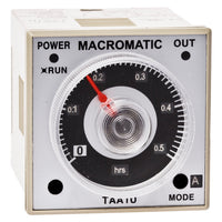 TAA1U | Time Delay Relay | Multi-function | 24-240VDC 100-240VAC | (2) 5 Amp SPDT | 1/16 DIN | Macromatic
