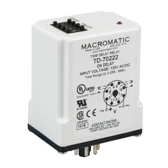 Macromatic TD-72221 ON Delay | 240V AC | 10A DPDT | Multi-range (7): 0.05 seconds - 999 hours | Plug-in | Digital | Blackhawk Supply