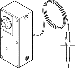 Schneider Electric TK-4212 Thermostat, Proportional, Unitary Averaging Bulb, 20 psi Direct Acting, 15 psi Reverse Acting, 30-90F Heating-Cooling, Adjustable 5 to 25F/10 psi | Blackhawk Supply