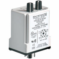 TR-56528-05-17 | Delayed interval (switch trigger) | 24V AC/DC | 10A DPDT | 0.05 - 5 seconds | 0.05 - 5 seconds | Plug-in | Analog | Macromatic