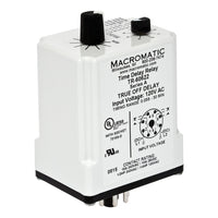 TR-60621 | Timer | True Off Delay | 240V AC/DC | 10 amp DPDT | 50ms-30min | Macromatic