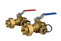 Jomar 810-614G TWV-3W-KIT-G | 3/4" SOLDER x 3/4" FIP | 3-Way Ball, Tankless Water Heater Valve Kit, 600 WOG, No Pressure Relief Port | Blackhawk Supply