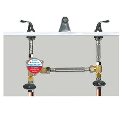 Aquamotion AMK-FK Aqua-Flash Valve Kit for HOT WATER TANKS, Bronze By-Pass Valve, 2 Ft. Hose & Tee | Blackhawk Supply