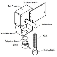 UGLK-COL-UNIV | 3 setscrews | for frame type. Must be machined. | Belimo