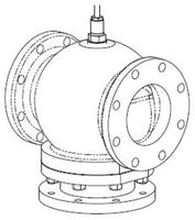 VB-8303-0-5-12 | Schneider Electric, Globe Valve, 2-1/2 in, 3-way mixing/diverting, flanged cast iron body, brass trim, 80 cv mixing | Schneider Electric