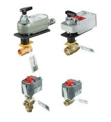 Honeywell VBN2DKPA1000 CONTROL BALL VALVE WITH ELECTRIC ACTUATOR - 1-1/4 IN. NPT - 2-WAY - 14.9 CV - PLATED BRASS TRIM - STANDARD PROFILE - FLOATING ON/OFF(FAIL IN PLACE) - 24 VAC | Blackhawk Supply