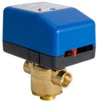 VM3212T33A00T | Erie PopTop, Zone Valve Assemblie, 1/2 in, 3-Way Mixing, Sweat, Brass, 2 cv, 50 PSI, Floating, Non-Spring Return, 24 VAC, No Leads, Time-out, NEMA 1 | Schneider Electric