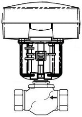 Schneider Electric VU-7213-680-4-06 VB: 3/4 in, 2W, Globe, STR, NPT, UO, BR, 7.5 cv, 250 PSI; Act (M800A-VB): Elec, Float/Prop, NSR, 24 VAC/VDC, 20-29 VDC, TB, 179 lbf, Linear, N1, FORTA | Blackhawk Supply