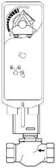 Schneider Electric VS-7213-547-4-07 VB: 1 in, 2W, Globe, STR, NPT, UO, BR, 10 cv, 180 PSI; Act (MS41-7073-502): Elec, Prop, SR, NO, 24 VAC/VDC, App, 60 in-lb, Rotary, SPDT, N1/N2 | Blackhawk Supply