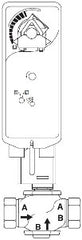 Schneider Electric VS-7223-547-4-08 VB: 1 in, 2W, Globe, STR, NPT, UC, BR, 14 cv, 180 PSI; Act (MS41-7073-502): Elec, Prop, SR, NC, 24 VAC/VDC, App, 60 in-lb, Rotary, SPDT, N1/N2 | Blackhawk Supply