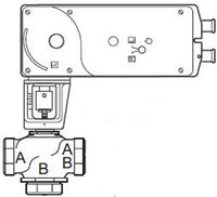 VS-7323-593-4-11 | VB: 2 in, 3W Div, Globe, NPT, UO, BR, 40 cv, 250 PSI; Act (MS51-7203): Elec, Prop, SR, NC, 24 VAC/VDC, App, 220 lbf, Linear, N2 | Schneider Electric