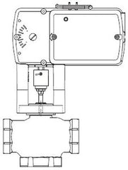 Schneider Electric VS-7323-812-4-11 VB: 2 in, 3W Div, Globe, NPT, UO, BR, 40 cv, 20 PSI; Act (MS51-7103-150): Elec, Prop, 0-10 VDC, SR, NC, 24 VAC/VDC, Plen, 105 lbf, Linear, N2 | Blackhawk Supply