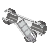YS3BP8-005CLSR | 1/2 PVC CL TRUE UNION WYE STRAINER REINFORCED FEMALE THREAD FKM P8M | (PG:103) Spears