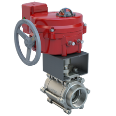 Bray BV4-SS3-159/70-24-0501H-BBU 4" | 3 piece design threaded ball valve | SS | CV 196.35 | Normally Open | 24 VAC/30VDC | Two position | 5000 lb-in | NEMA 4 | Heater | & Battery Backup unit | Blackhawk Supply