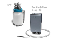 ACI A/ULT-001-4X-30-TB853 (2)Transmitters w/1,000 Ohm RTD, Low Temperature 2" Probe, 316 SS, 30' Plenum Cable, 4X, 4-20mA, 8.5 oz Bottle w/ Glass Beads (Three Sensor Wells), NIST Cert | Blackhawk Supply