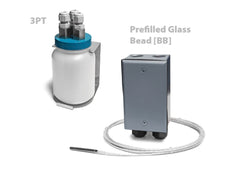 ACI A/ULT-001-4X-30-TB853 (2)Transmitters w/1,000 Ohm RTD, Low Temperature 2" Probe, 316 SS, 30' Plenum Cable, 4X, 4-20mA, 8.5 oz Bottle w/ Glass Beads (Three Sensor Wells), NIST Cert | Blackhawk Supply