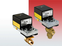 STE0235YP1BM000S | 3 WAY Contoured Port Ball Valves | Contoured Port, NPT Female Brass Body & Nickel Plated Ball | B series low voltage Actuators | 50 in.lb | 24V | Modulating | Neptronic