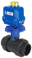 23201A126-060-A | 6 PVC TRUE UNION 2000 INDUSTRIAL BALL VALVE REINFORCED THREAD FKM 115V NEMA4 DECLUTCHABLE MANUAL OVERRIDE 80 | (PG:500) Spears
