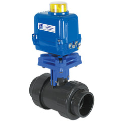 Spears 21101A112-005 1/2 PVC TRUE UNION 2000 INDUSTRIAL BALL VALVE REINFORCED THREAD EPDM 115VAC NEMA4 75% | Blackhawk Supply