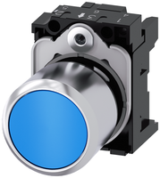 3SU12500EB500AA0 | PUSHBUTTON. BLUE. EXTENDED STROKE | Siemens Electrical