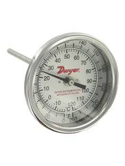 Dwyer BTB3407D Bimetal thermometer | 3" dial | 4" stem length | range 50/550°F (10/290°C) | 5°F (5°C) div. | Blackhawk Supply