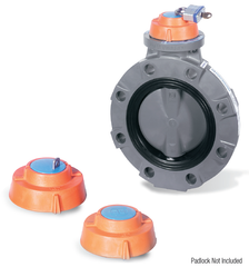 Hayward BYVCAPK030L GFPP Lock Out Cap for BYV Series Butterfly Valve with 316SS Lock Tab for Sizes 2" - 3" / DN50 - 80 | Blackhawk Supply